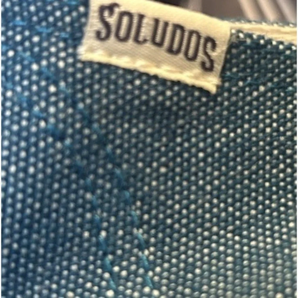 Soludos espadrilles blue canvas‎ shoes Southwestern embroidered Size 8.5 Women's